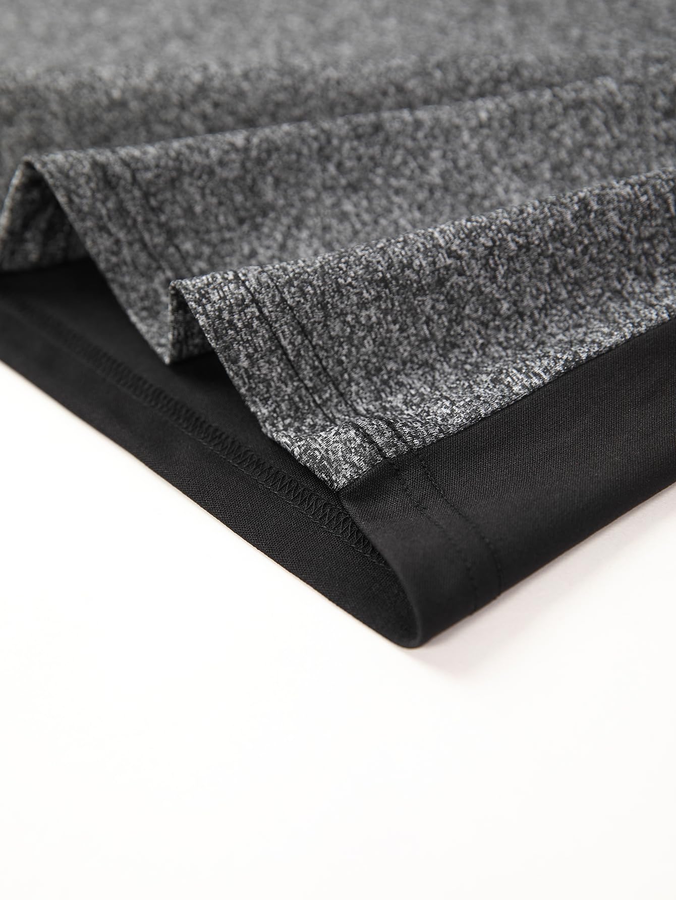 Conjunto de 2 piezas de camiseta ligera de manga corta con bloques de tres colores para hombre, a la moda, casual, vacaciones, deportes, fitness — view 5