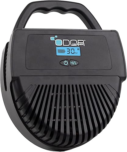 Eliminador de olores limpio portátil, ajustes de potencia ajustables y tiempos de ciclo personalizados, tamaño compacto 9 "x 7.15" x 3.5", poder