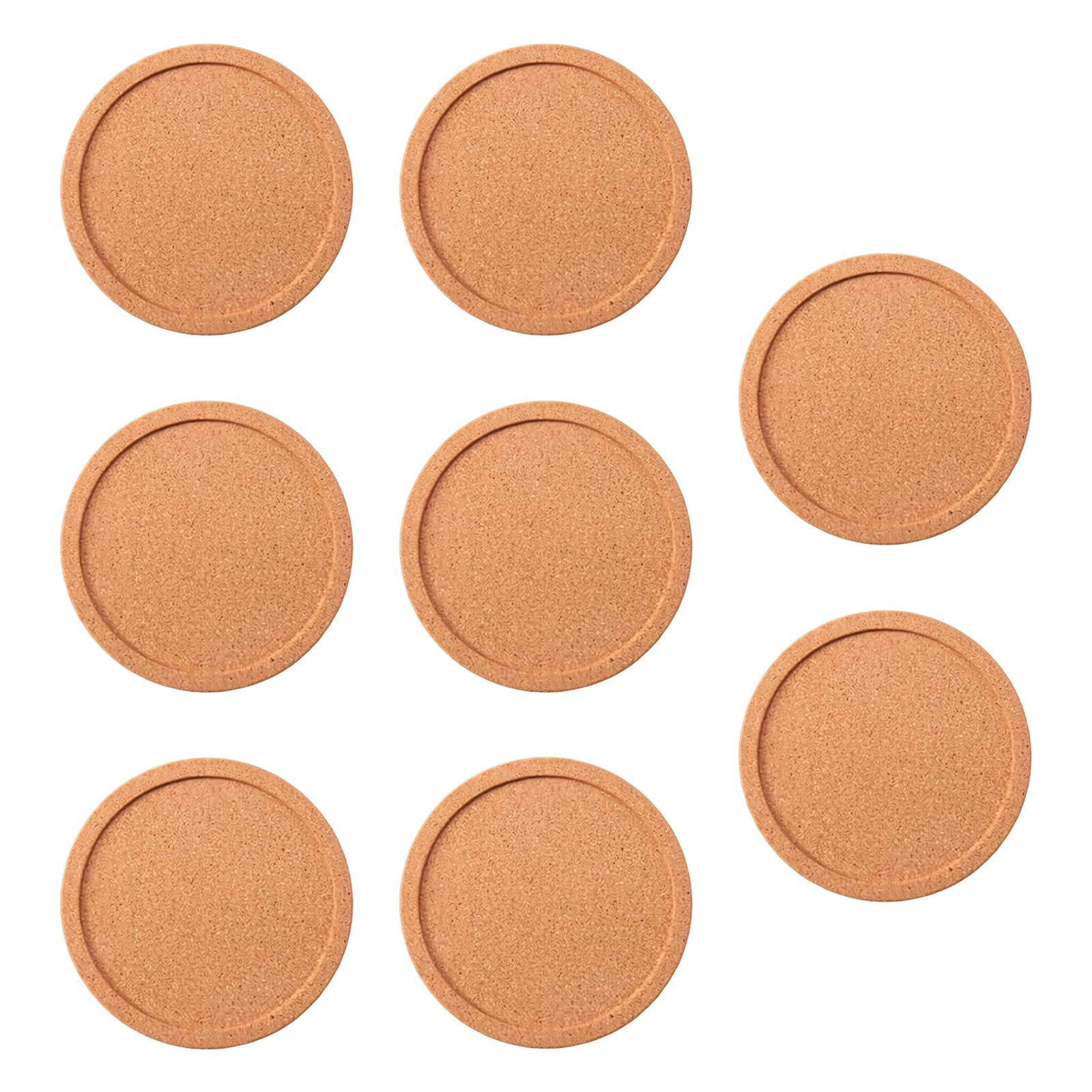 4Pcs Softwood Coasters with Recessed Center for Cup Stability Beverage Drinkholders