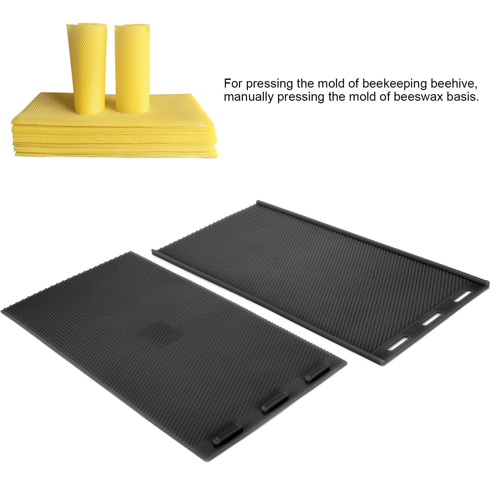 Stampo in Foglio di Cera d'api, Stampo in Foglio di Cera d'api Forniture per Apicoltura Motivo Rialzato Goffratrice per Pressa in Cera d'api per Forniture per Apicoltore (Nero)