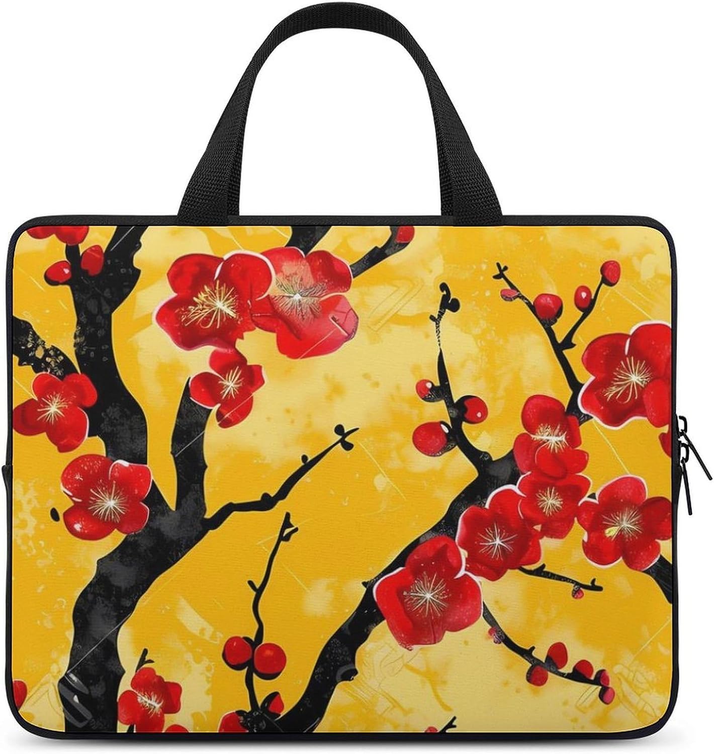 Japanese Style Cherry Flowers Laptop Bag Print Computer Sleeve Case Protector Briefcase Totes for Women Men