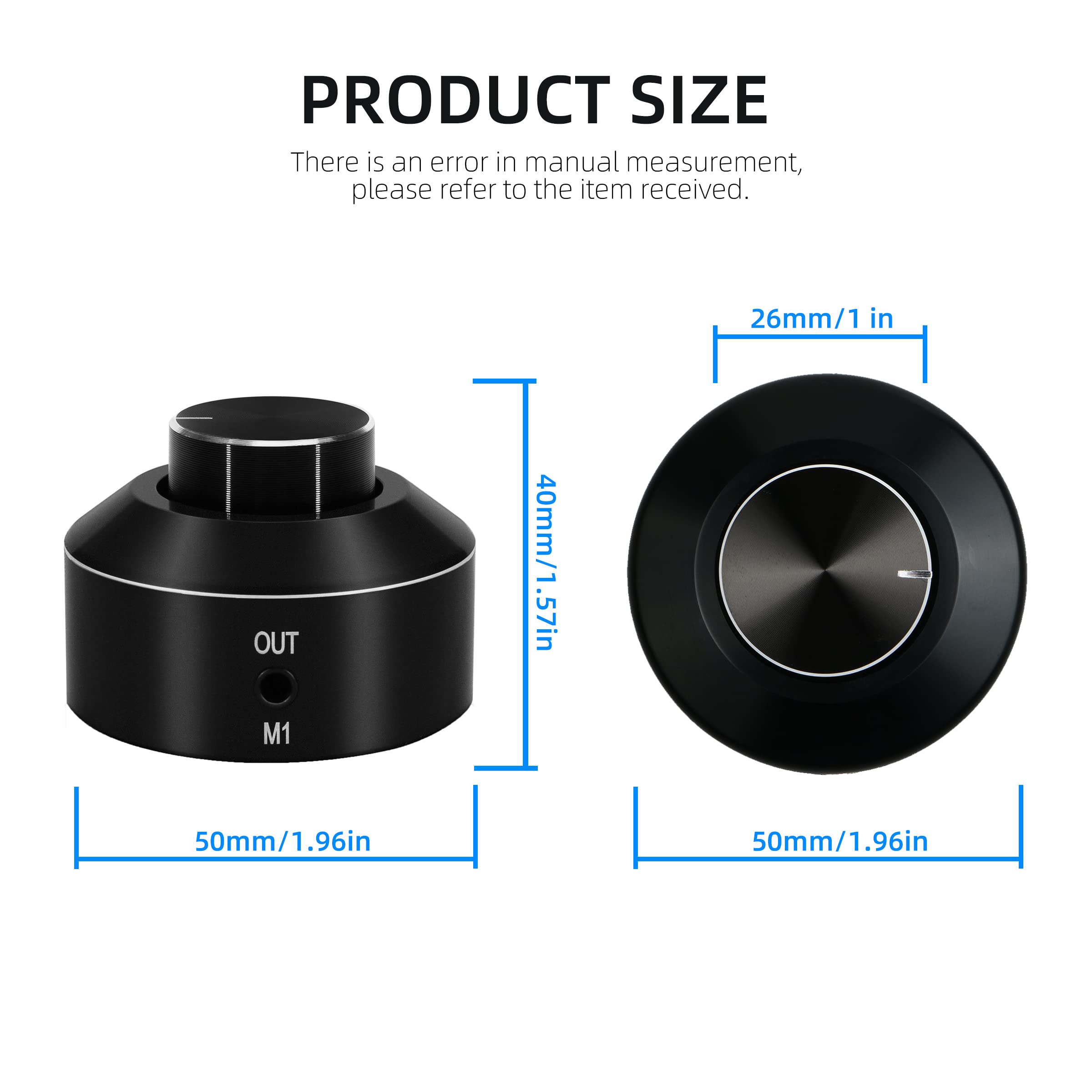 Mini Controllo del Volume, Amplificatore HiFi da 3,5 mm, Mini Volume Control Knob, Regolatore Audio per PC Cellulare Altoparlante