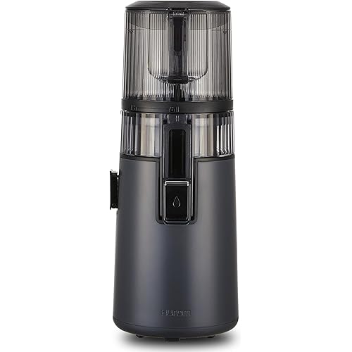 Hurom H70 Cold Press Juicer Machine, Easy to Clean Masticating Slow Juicer, Ideal Balance of Size and Function, Compact, Strainer Free, Self Feeding, Hands Free, with Wide Mouth Hopper (Black)
