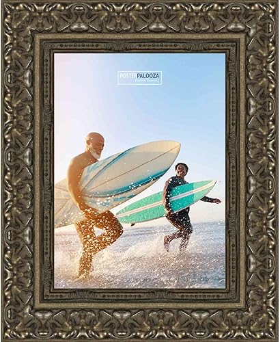 Miniatura 4 de Poster Palooza 20x40 Ornate Antique Silver Complete Wood Panoramic Frame with UV Acrylic, Foam Board Backing, & Hardware