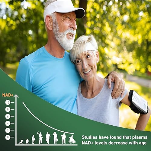 Miniatura 6 de Renyqatt Suplemento NAD+ - Ribosida de nicotinamida liposomal - Suplemento para antienvejecimiento, energía, enfoque - 80 cápsulas (1B)