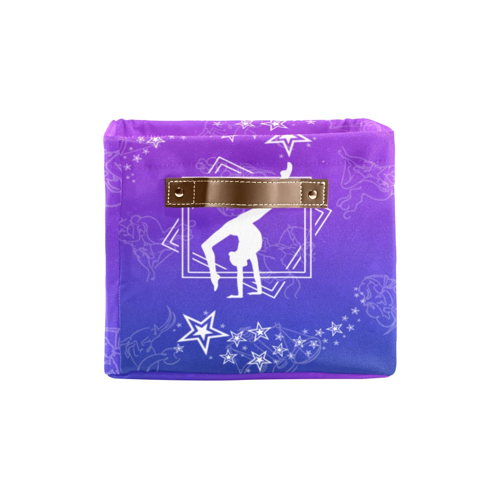 SunFancy Star Gymnastics Personalized Storage Box Baskets Wardrobe Cubes Basket Box for Pet Room Home Office Kitchen 2 Packs