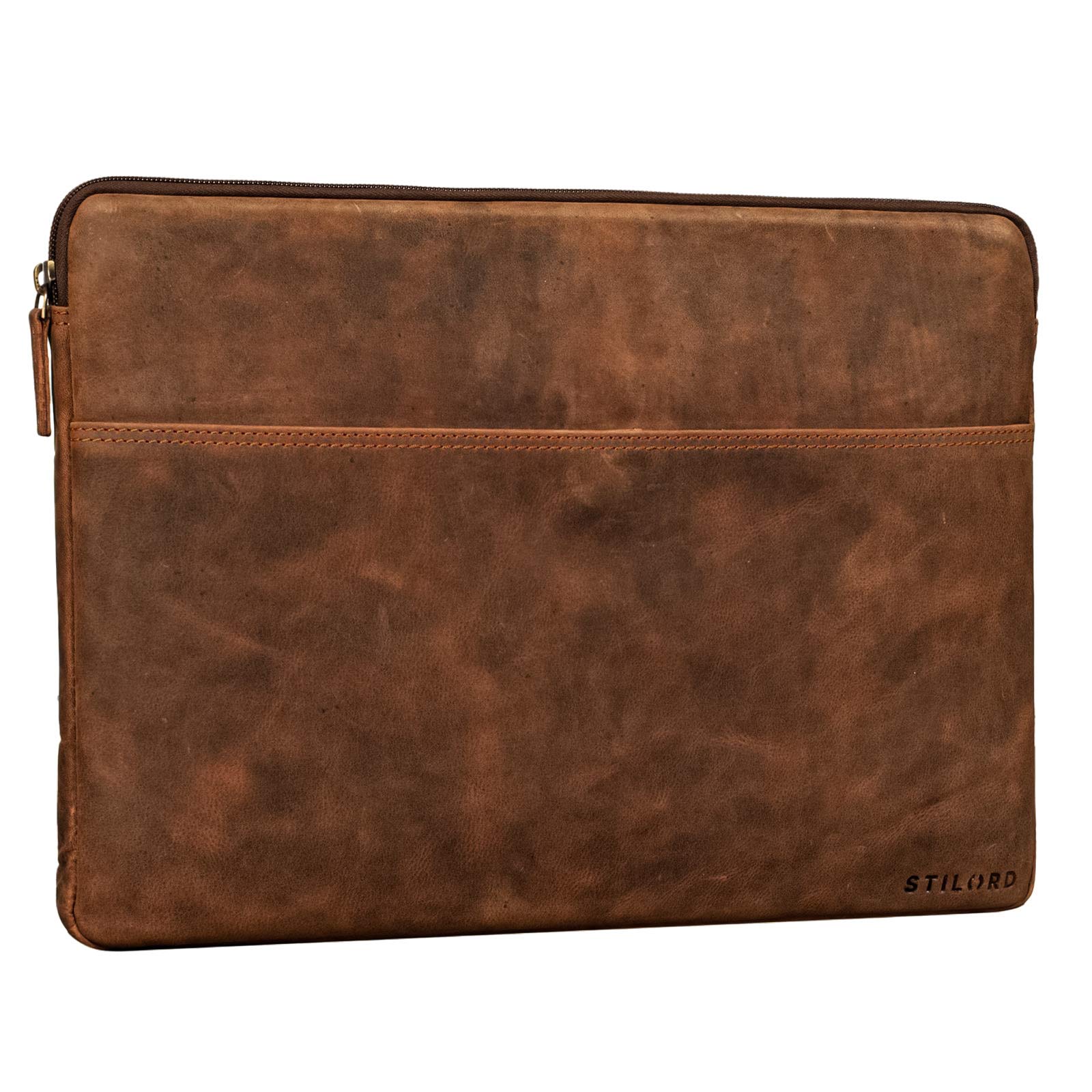 STILORD "Murphy" Custodia Computer 15.6 Pollici in Pelle Laptop Sleeve Vintage Case Cover per MacBook 16 pollici e Portatile 15 pollici Portadocumenti A4 Colore:aneto - marrone
