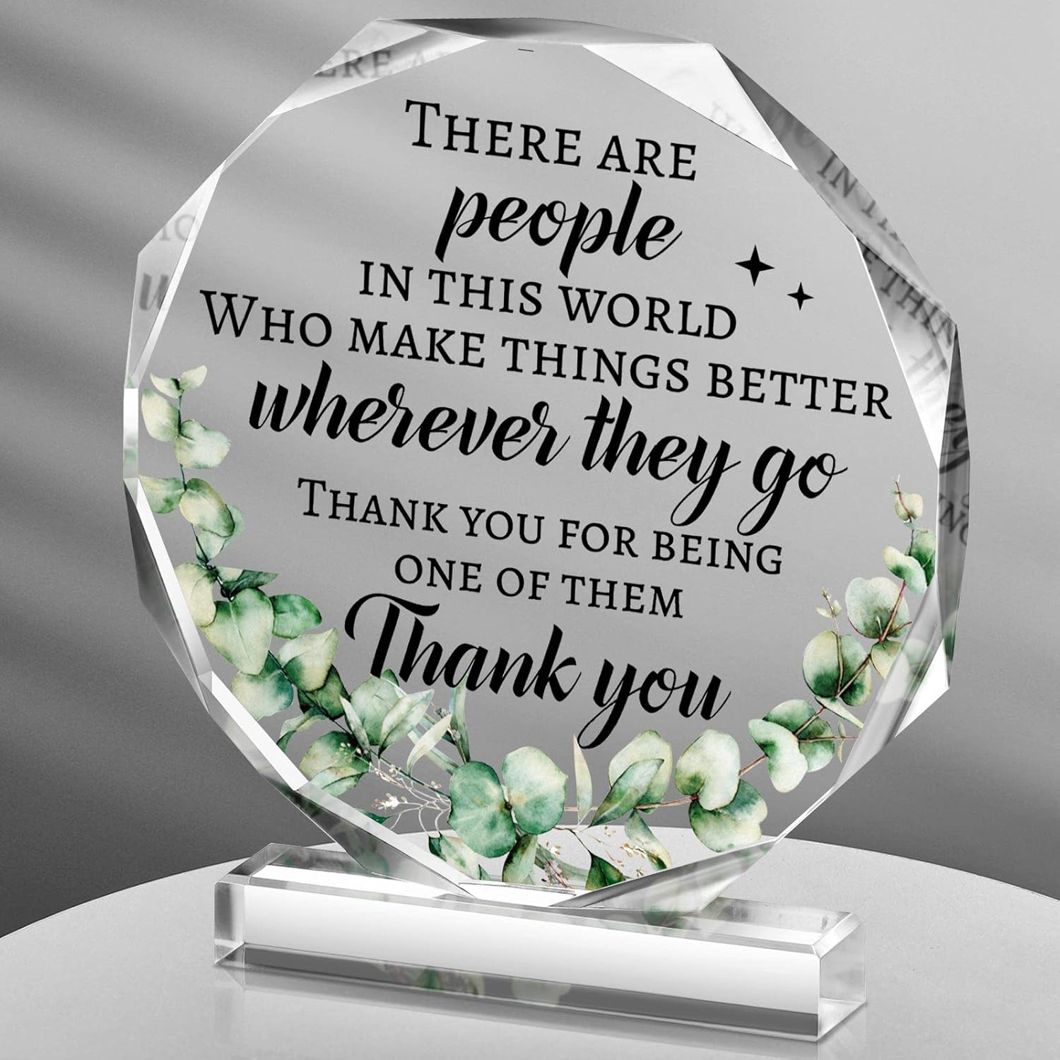 Yinder Thank You Gifts for Women Appreciation Gifts for Coworker Employee Nurse Teacher Leader Boss Inspirational Quotes Acrylic Desk Decor for Home Office Farewell Retirement