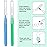 Patelai 100 Pieces Braces Brush for Cleaner Interdental Brush Toothpick Dental Tooth Flossing Head Oral Dental Hygiene Flosser Toothpick Cleaners Tooth Tool(Blue, Green,Elegant Size)