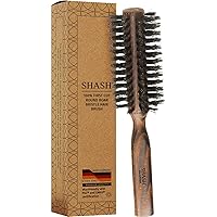 Vista 1 de SHASH Smooth 100% Boar Bristle Body Brush - Made in Germany Gently Exfoliates Skin for a Softer, Smoother Complexion Promotes Circulation for a