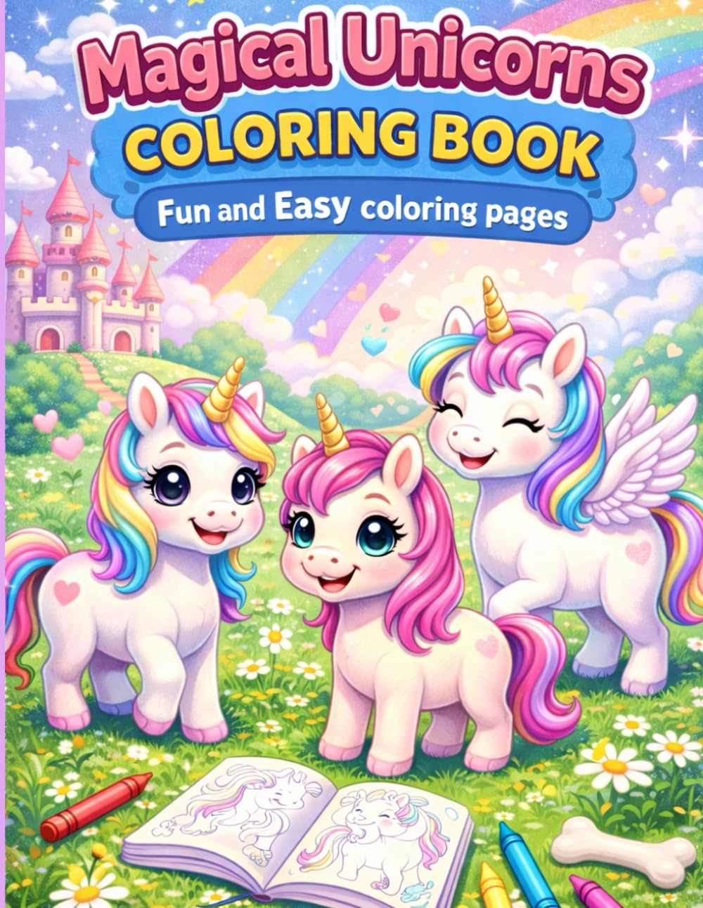 Magical Unicorn Coloring Book: Coloring Book for ages 4-8