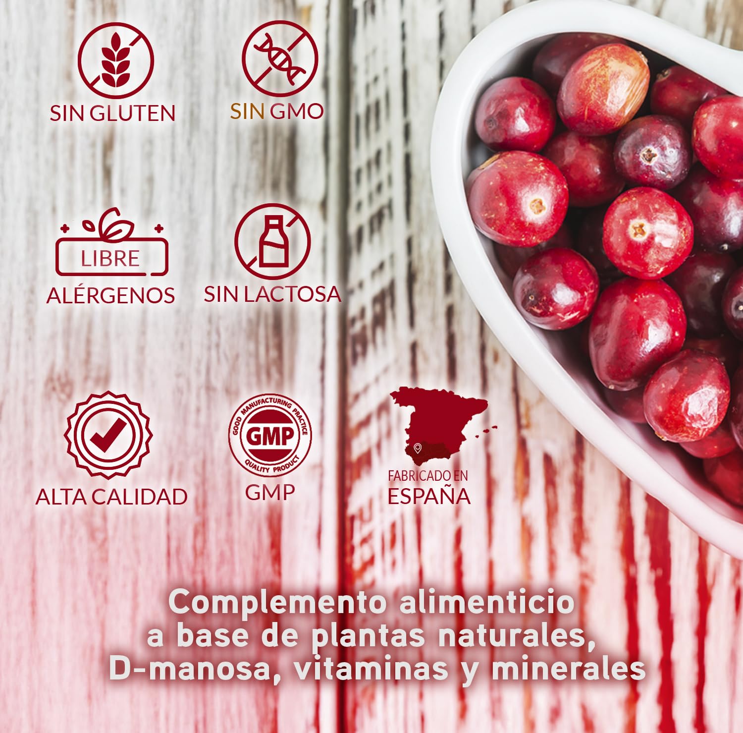 Nature Essential | Arándano Rojo 12.000 mg | 2 Unidades | 30 Cápsulas Vegetales | Ayuda a Reforzar el Sistema Inmune y la Salud del Tracto Urinario | Vitamina C y D-Manosa