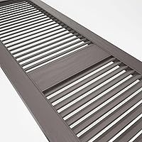 Vista 128 de Builders Edge 12 pulgadas de ancho x 48 pulgadas de alto, montante central superior de catedral estándar, persianas con listones abiertos, incluye