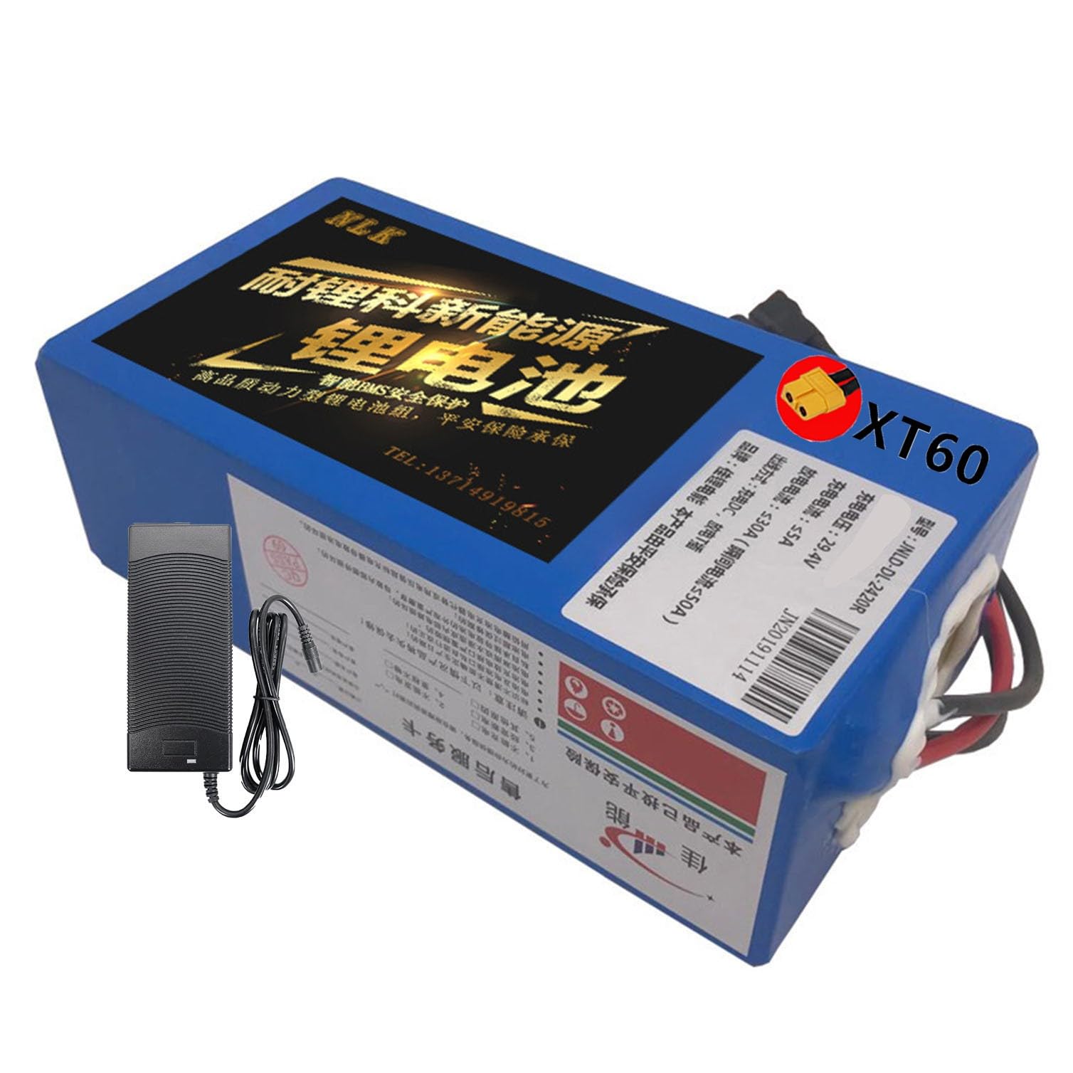 JHKJ E-Bike Akku - Lithium-Ionen Akku 36V-60V Für Elektrofahrräder Bis 3000W