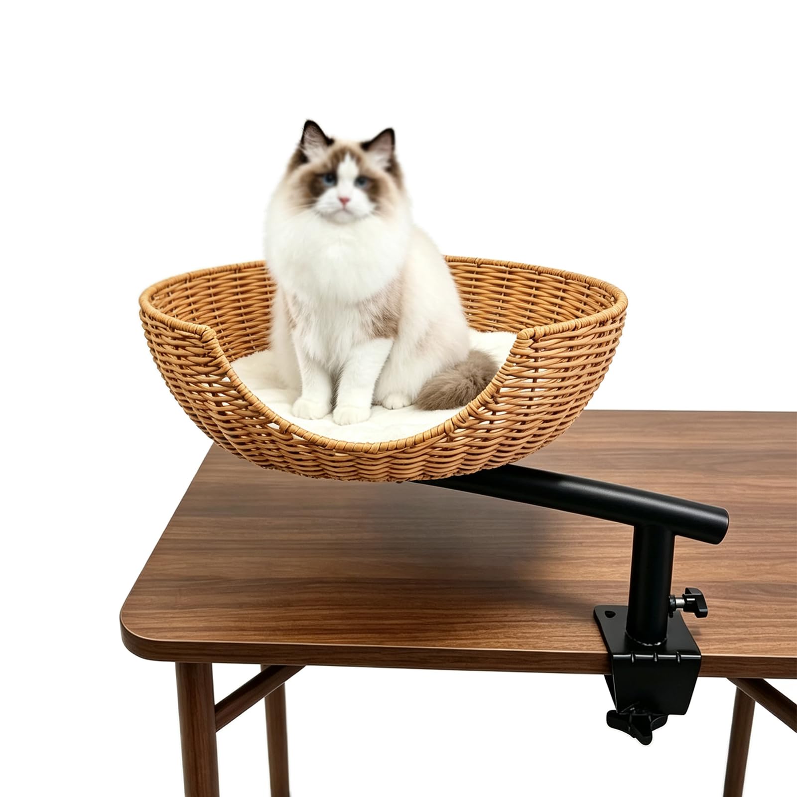 Cuccia per Gatti da Scrivania,Amaca Gatti,Supporto Girevole A 360°