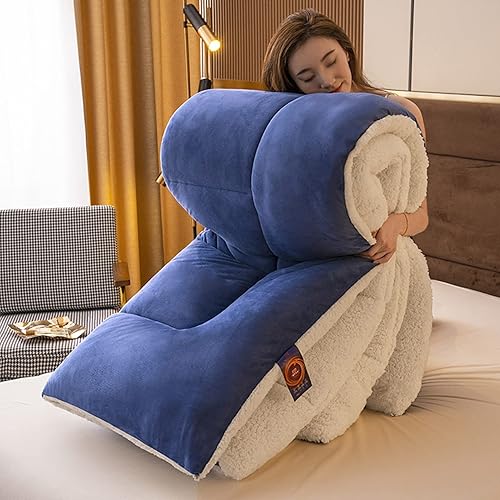 Miniatura 9 de MHUQIA Edredón de plumón tamaño Queen de 78 x 90 pulgadas, edredón pesado tamaño matrimonial de invierno, edredón ergonómico de plumón de ganso para