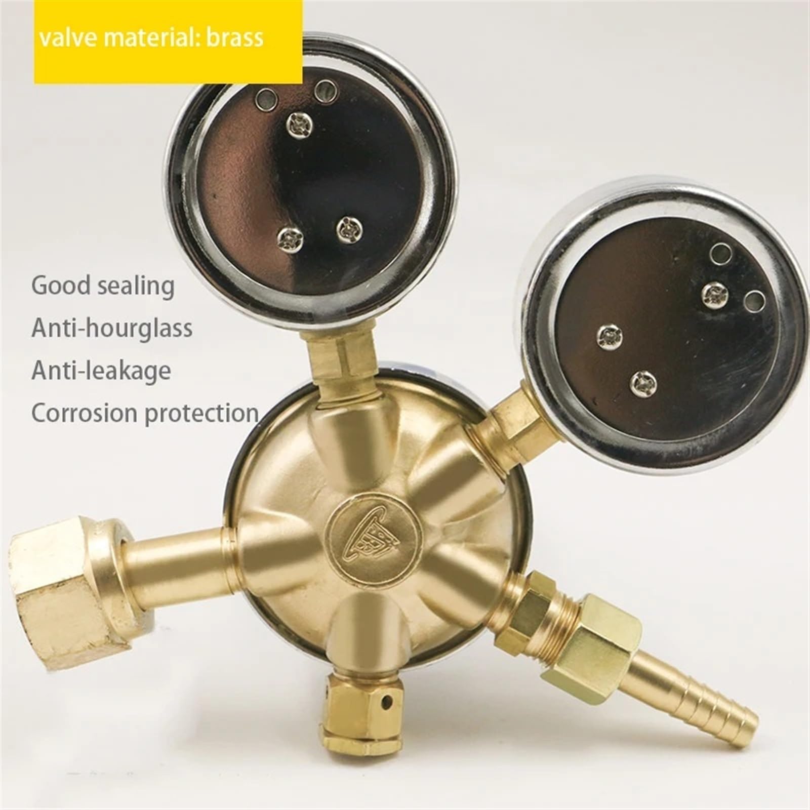 G5/8'' External Thread Argon Pressure Regulator Male Thread Brass Pressure Reducer