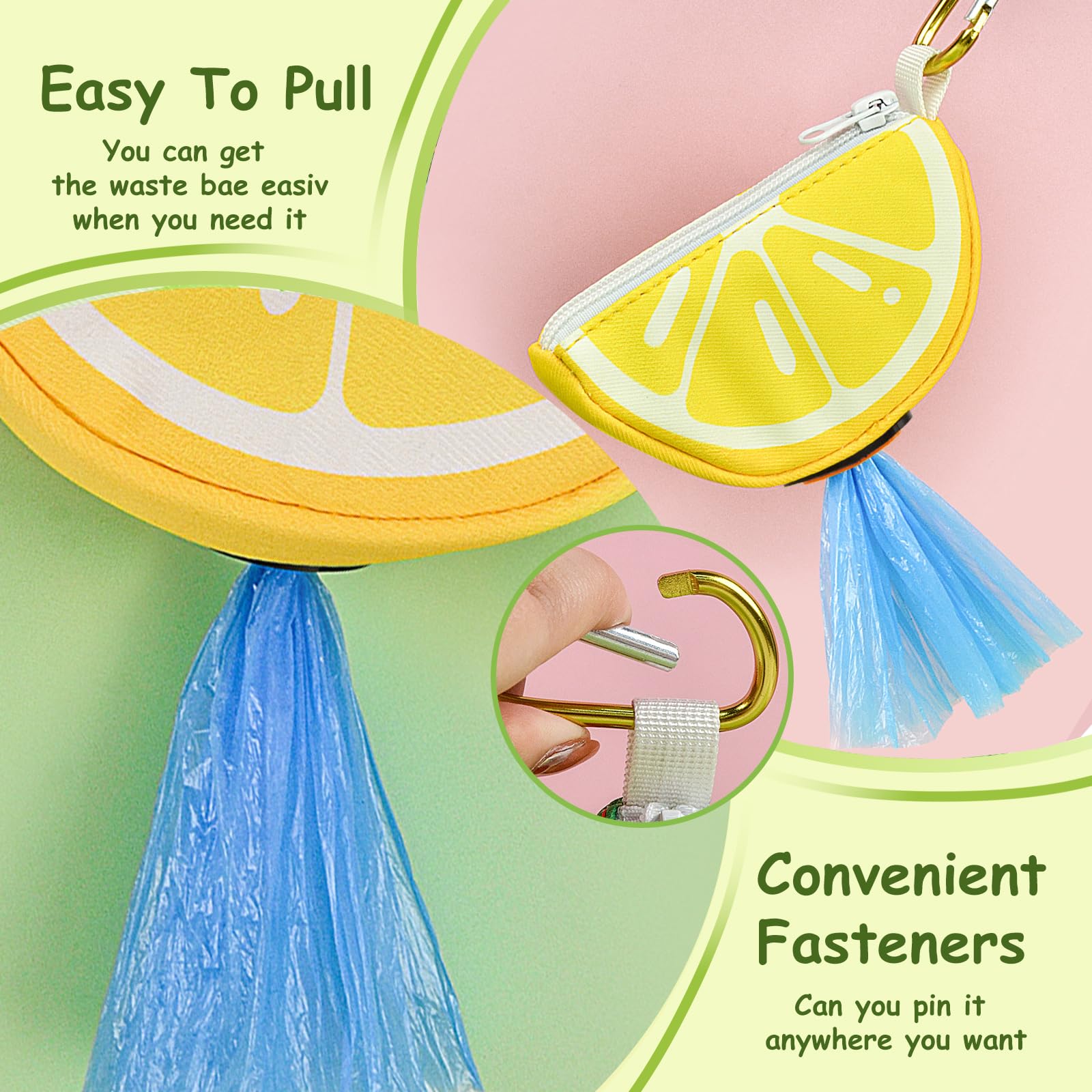 ICEMOOD Lemon Shape Dog Poop Bag Holder and Carrier - Image 3