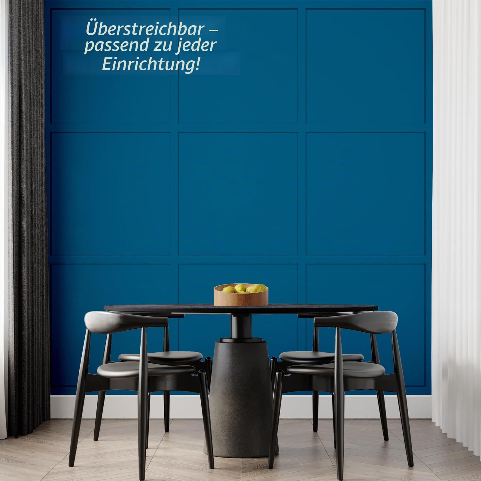 Art3d Board & Batten Fertig-Paneel, 480 x 137 cm MDF Akzentwand Verkleidung, lackierbares Wandpaneel für Wohnzimmer, Schlafzimmer und Küche, inkl. Zierleisten und Montageleisten