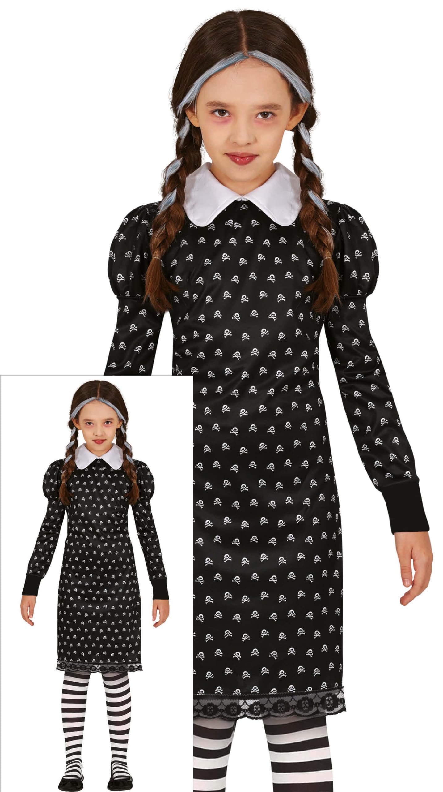 FIESTAS GUIRCA Gothic Family Girl Fancy Dress - Black Dress - Halloween Girls Costumes 3-4 years