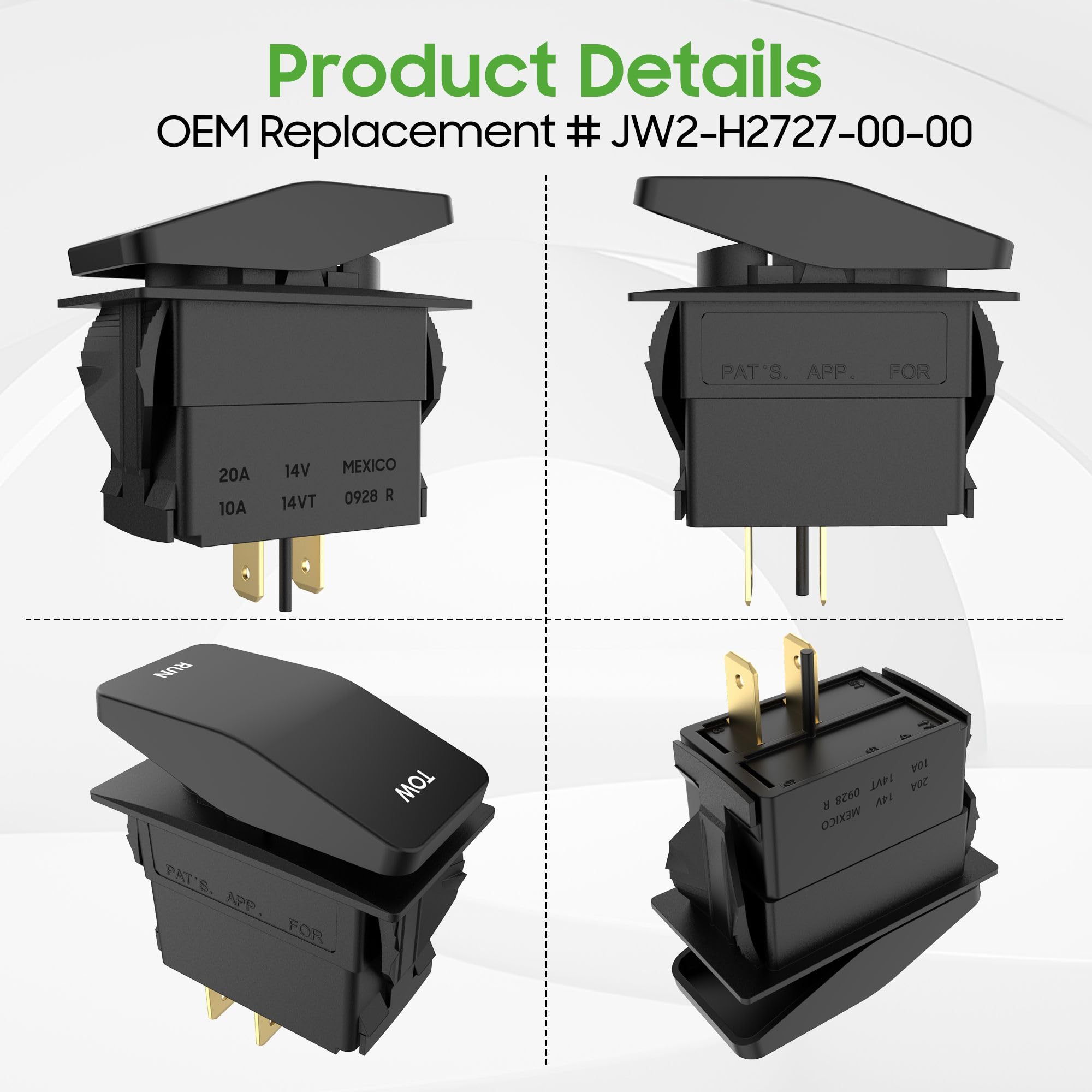 10L0L Golf Cart Tow/Run Switch for Yamaha G29 Electric Golf Cart (Years 2010-2014) JW2-H272-00 - Image 4