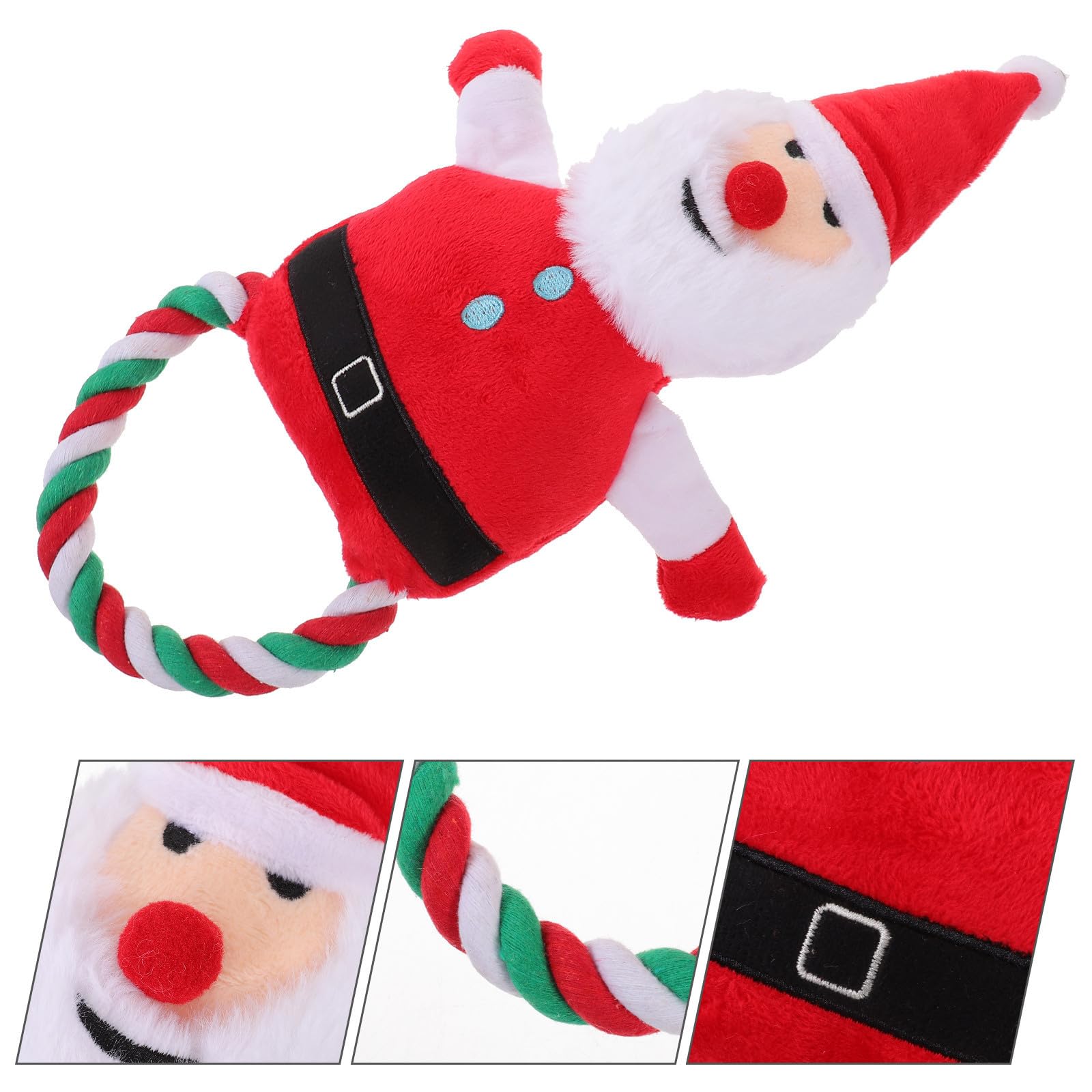Toyvian 5 Stück Weihnachtliches Hundekauspielzeug als Santa Claus