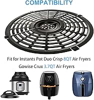 Vista 2 de Bandeja para freidora de aire mejorada de 8 cuartos para freidoras de aire instantáneas Pot Duo Crisp Air Freiders, placa de sartén de freidora