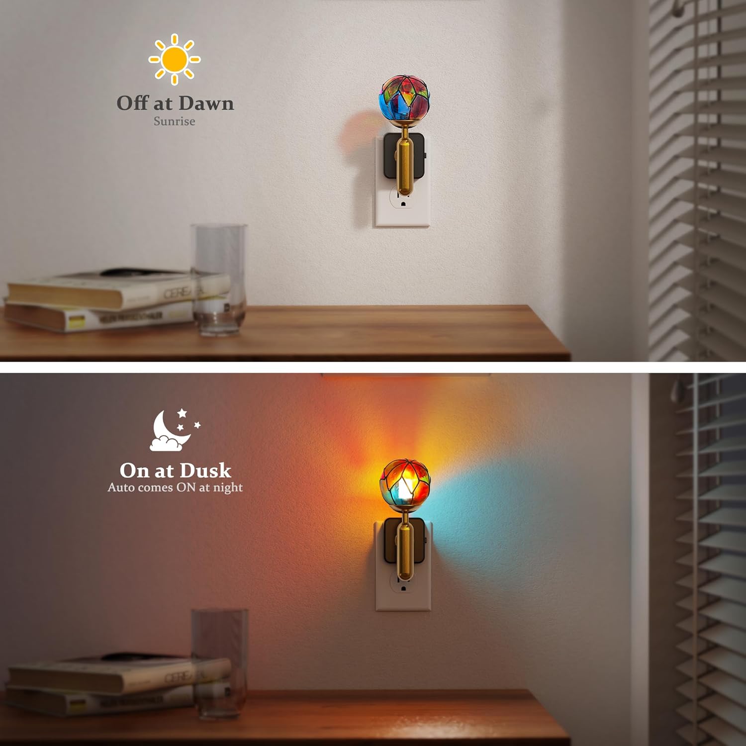 JandCase Night Light Plug in, Night Lights Plug into Wall, 3000K Soft Light LED NightLights, 0-100LM Dimmable Night Light, Built in Dusk to Dawn Sensor for Hallway Bedroom Stairway