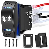 Vista 11 de Panel de Interruptor de Encendido/Apagado Nilight 4 PIN DPST, Interruptores de Palanca Panel 12V 20A, Carcasa de Interruptor de Aluminio Anodizado