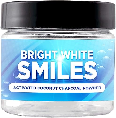 Polvo de carbón activado para blanquear dientes de color blanco brillante