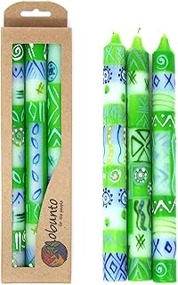 Set of Three Boxed Tall Hand-Painted Candles - Farih Design - Nobunto Candles