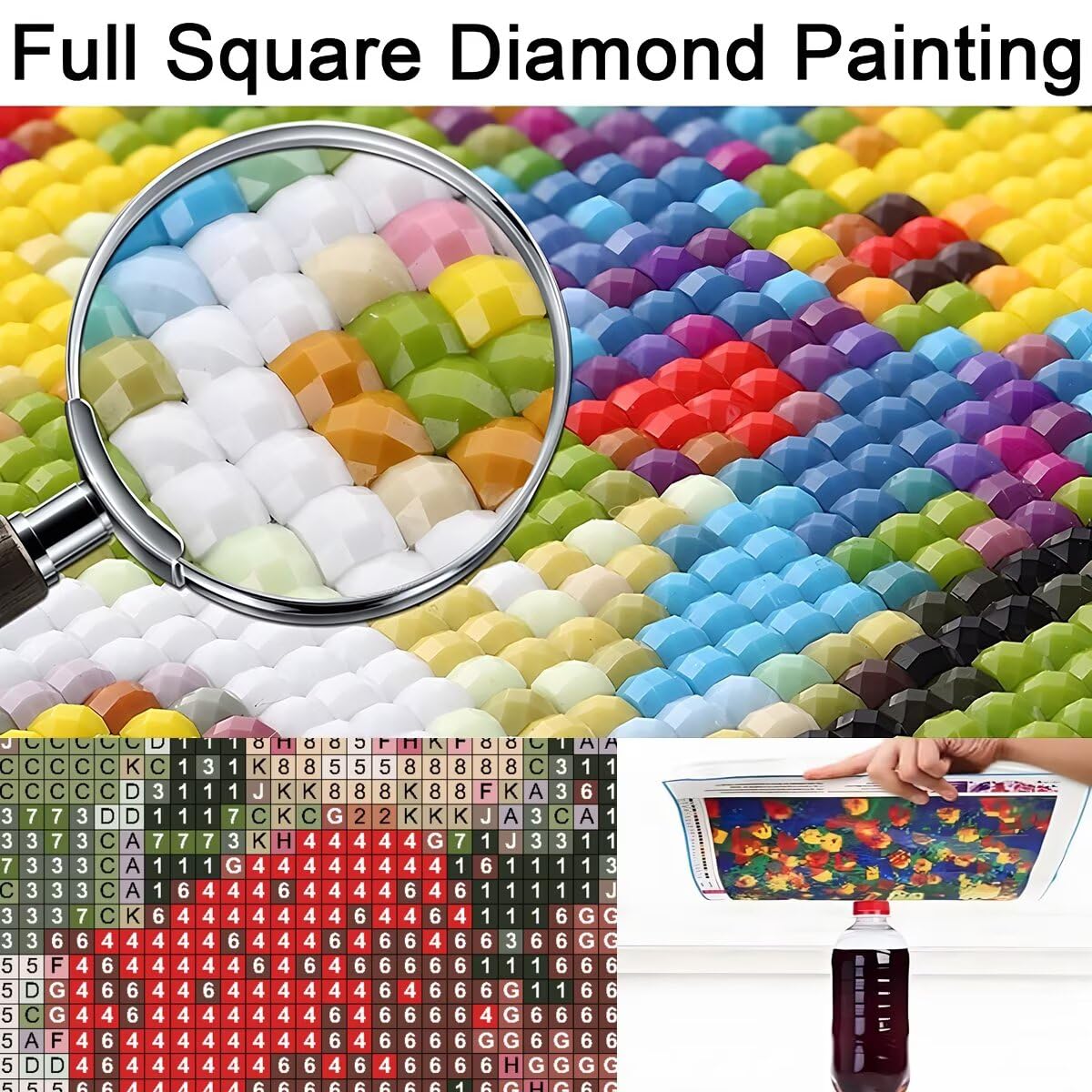 DIY Diamond Painting XXL 200x80cm, Diamond Painting Landschaft, DIY Set Erwachsene mit Eckige Steine, Kreativ Set für Erwachsene, Deko Wohnzimmer, Weihnachtsdeko, Geschenke für Frauen (Aurora) W-88
