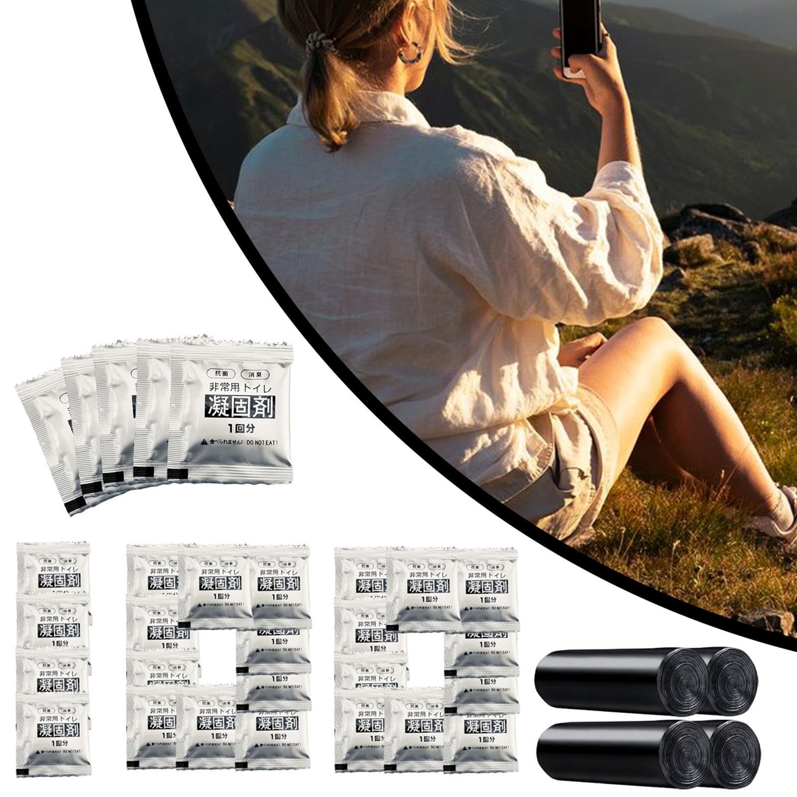 Gel Coagulante Per Escrementi E Urina | 20 Sacchetti Con Gel E Sacchetto Rifiuti | Per Campeggio, Barca, Emergenze E Attività Outdoor | Elimina Odori E Previene Perdite