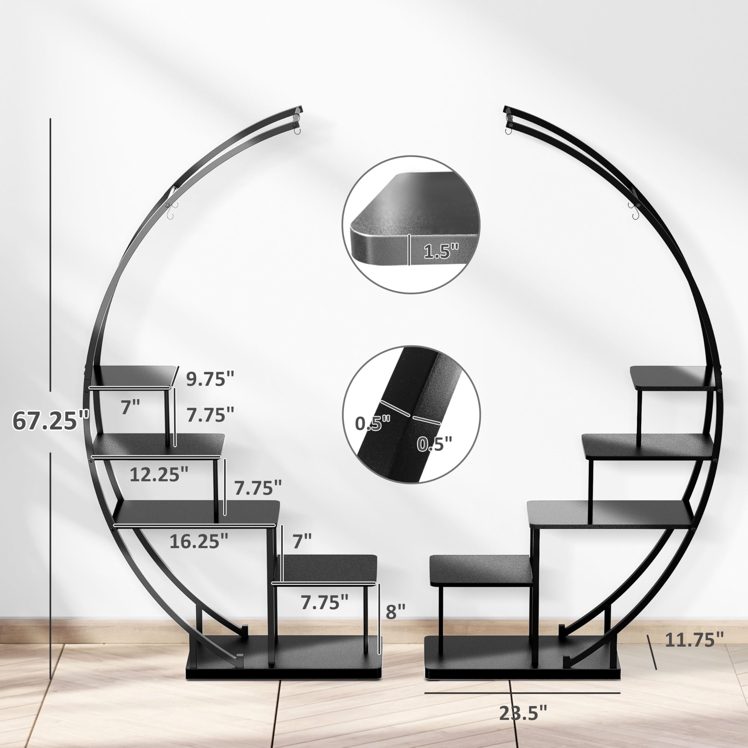 飾り台-6 Amazon | フラワースタンド 6段 おしゃれ 室内 木製 鉢置き台