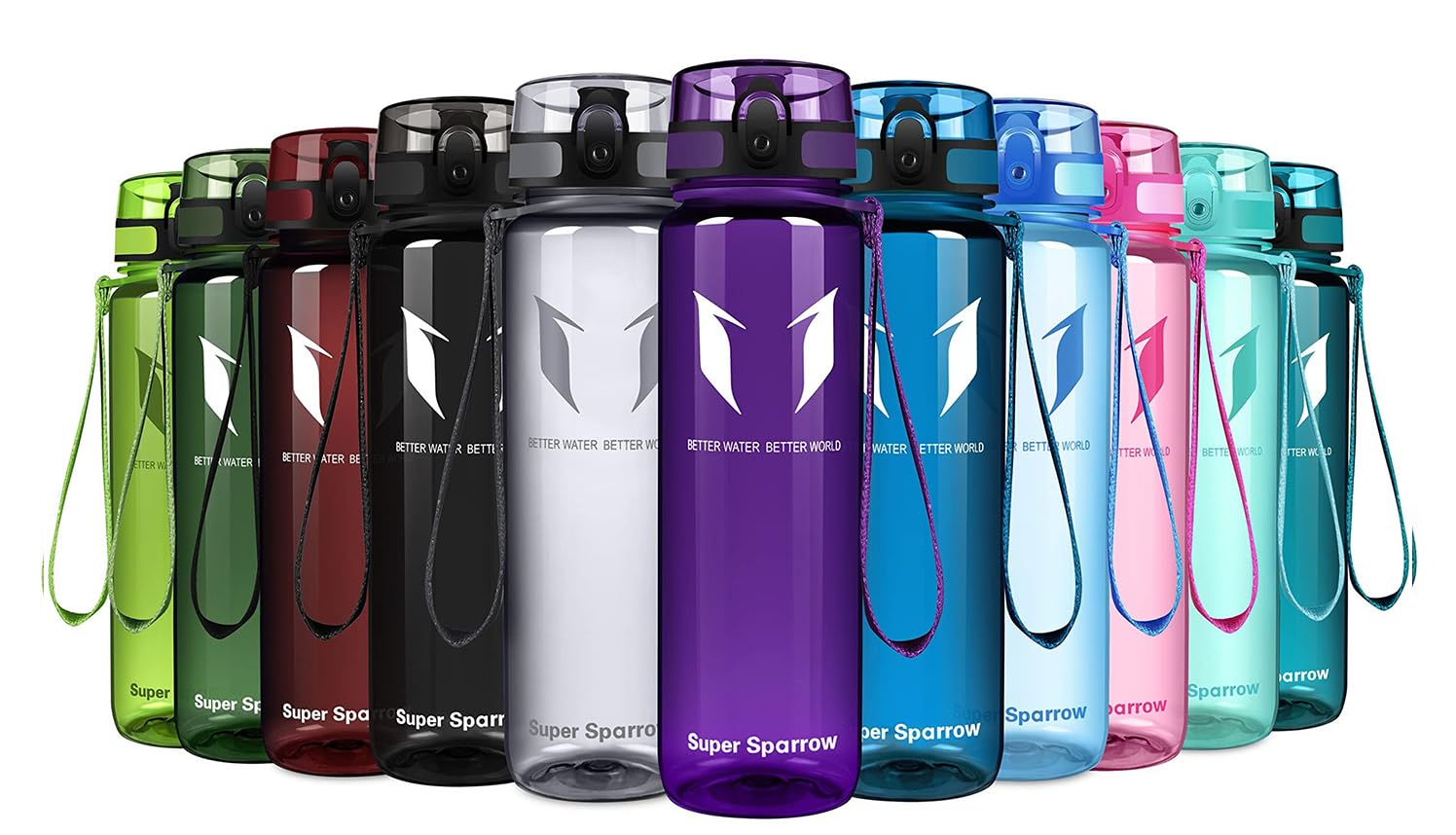Super Sparrow Borraccia Sportiva & Bottiglia Bambini Senza Perdite - 350ml/500ml/750ml/1L/1.5L - Senza BPA