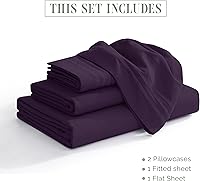 Vista 3 de Elegant Comfort - Juego de sábanas de 4 piezas de microfibra 1500, sábana bajera suave elástica de 18 a 24 pulgadas de profundidad, esquinas tipo