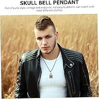 Vista 7 de BESPORTBLE Cross Bell Colgante Skull Man Accesorios de acero inoxidable
