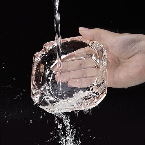 Vista 3 de Glass Ashtray, Home Ashtrays, Cool Ashtrays Cute Ashtray Square Transparent