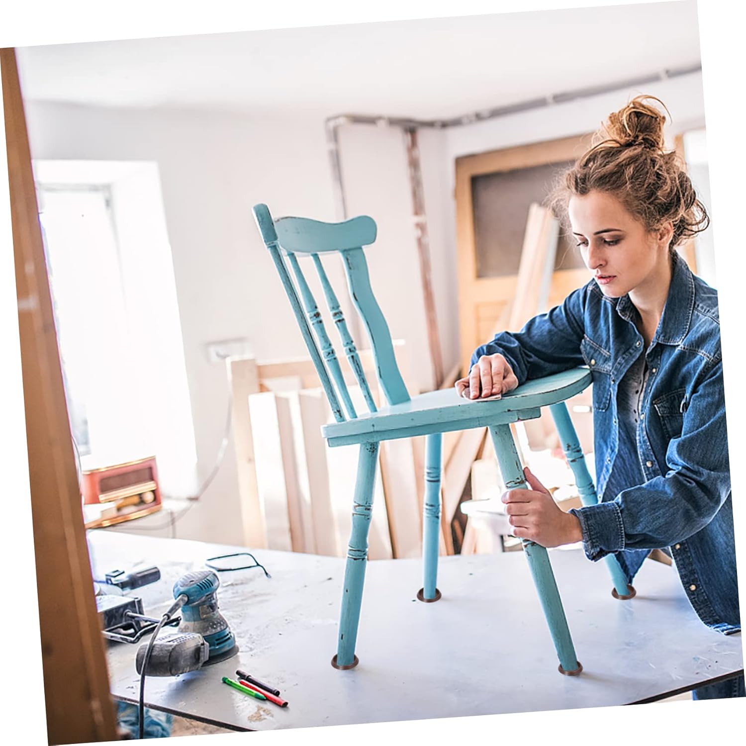 Mipcase 100pcs Non- Furniture Caster Cups Easy to Install Wheel Grippers for Floor Prevents Scratches and Rolling for Sofas Beds and Chairs