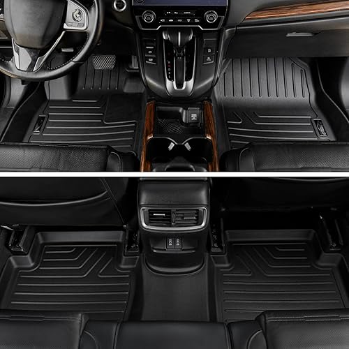 Miniatura 7 de GORWARE Alfombrillas para CRV, forro de suelo 3D compatibles con CR-V 2022 2021 2020 2019 2018 2017, forros de piso de fila delantera y trasera para