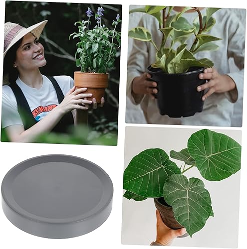 Miniatura 3 de Operitacx Maceta móvil rodante para plantas de interior, carritos con ruedas, papelera de plástico resistente, soporte oculto para plantas sobre