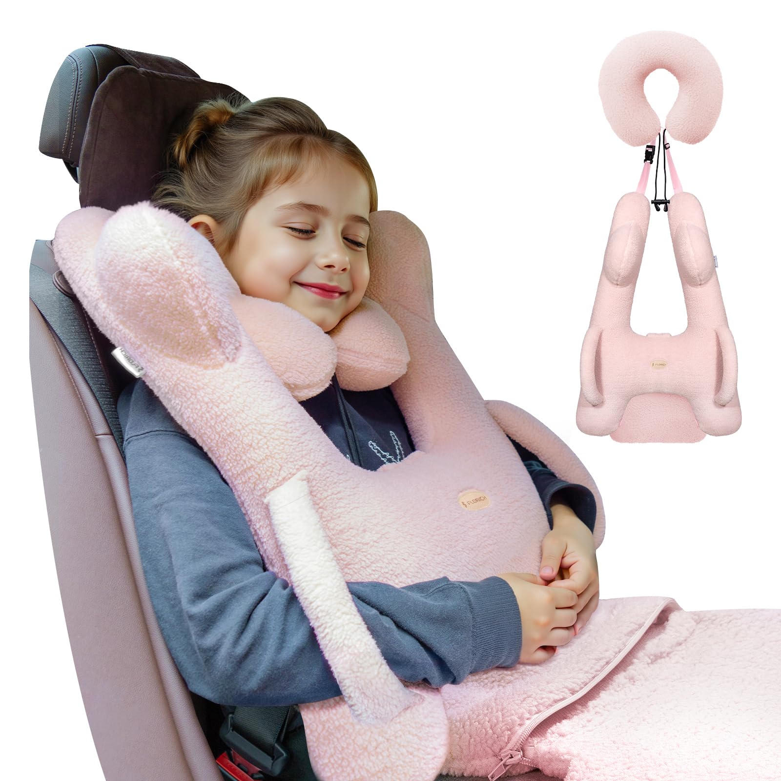 H-Shape - Kid Car Sleeping Head Support,Travel Head Rest For Car Seat