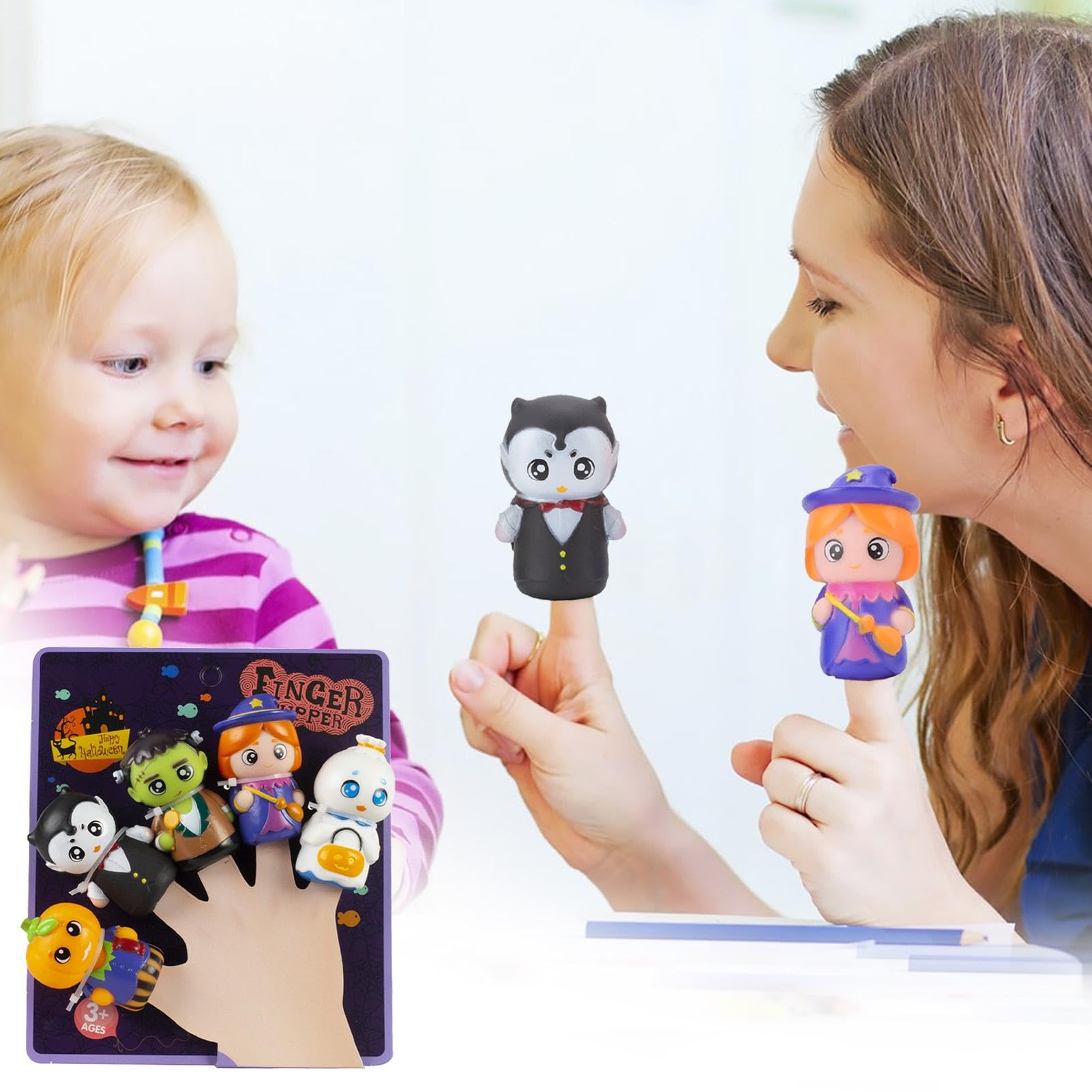 PRETYZOOM 1pièce Marionnette à Doigts Jouet De Noël Mignon Forme De Bonhomme Pour Éducation Précoce Activités Imaginatives