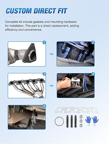 Miniatura 5 de Nilight Convertidor catalítico para Chevy Colorado GMC Canyon 2004 2005 2006, Hummer H3/Isuzu i-350 2006 (estándar EPA)