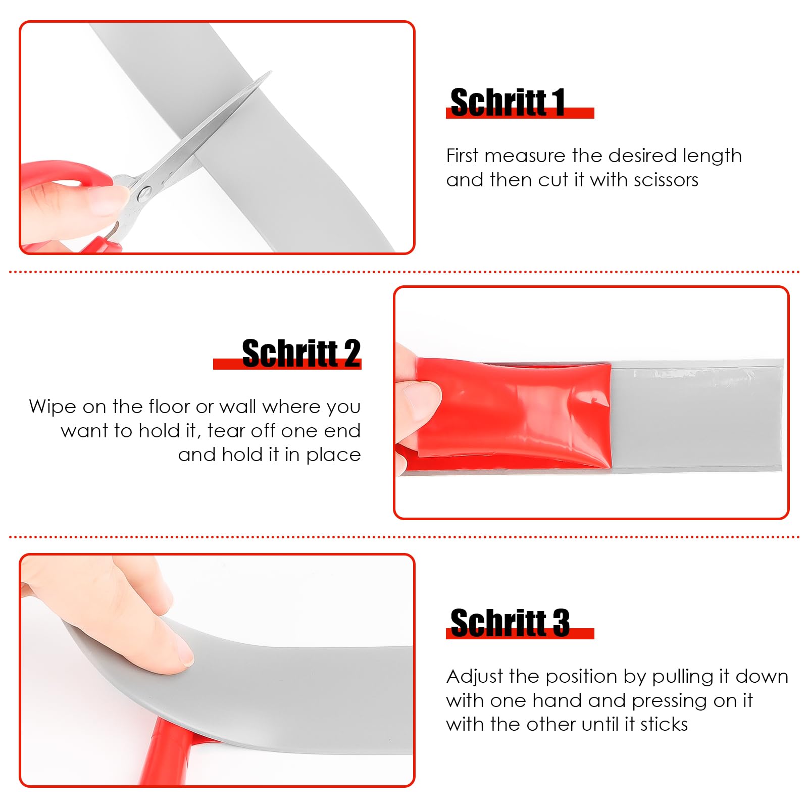 Profilo Transizione Pavimento Autoadesivo - Listello PVC 2m X 5cm Per Giunzioni - Foto 12