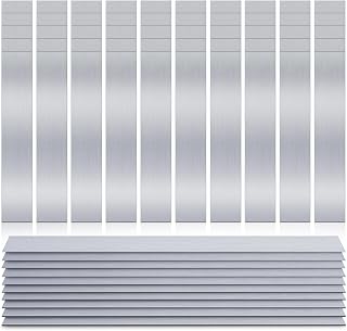 50 Pcs 304 Stainless Steel Shim Stock Assortment, 0.001"-0.01" Thickness, 1"x6" Metal Shims for Leveling, Gap Filling, Appliance Repair, Door Adjustment & Industrial Use