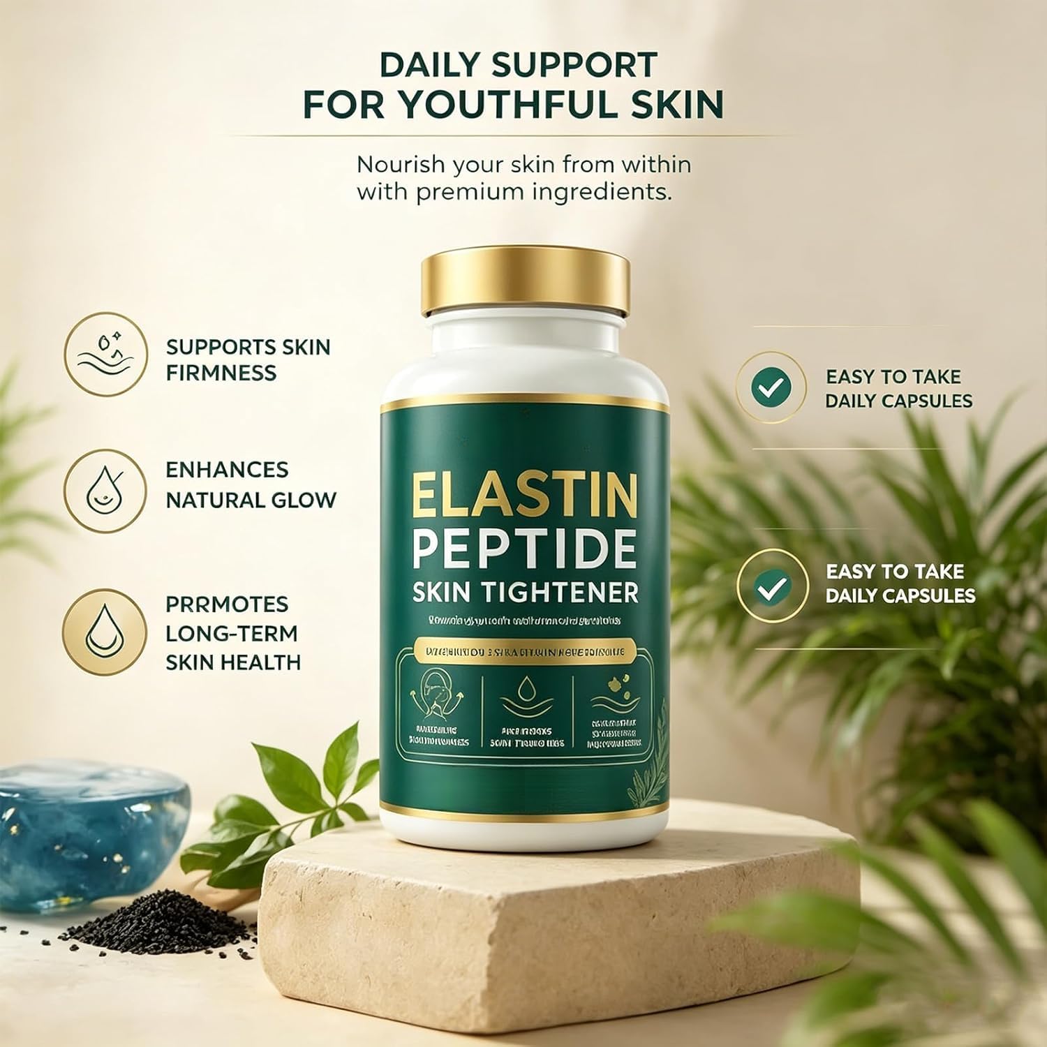 Elastin Peptides, Help Reduce Signs of Aging, Firmness & Elasticity (2)