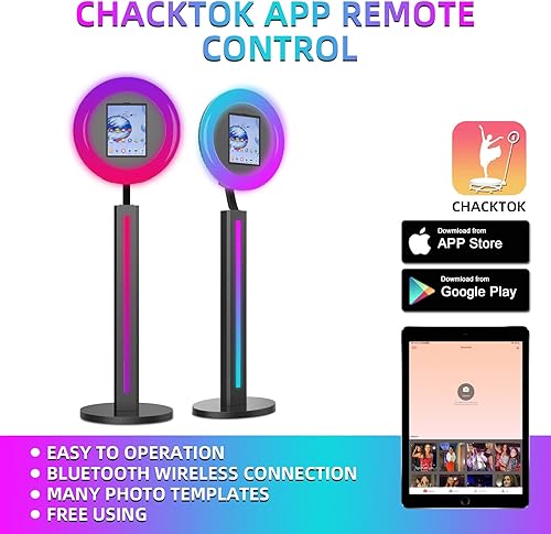 Miniatura 5 de Cabina de fotos para iPad compatible con iPad de 10.2 pulgadas, 10.9 pulgadas, 12.9 pulgadas, cabina de fotos OHYEAHSPIN con caja de luz de control