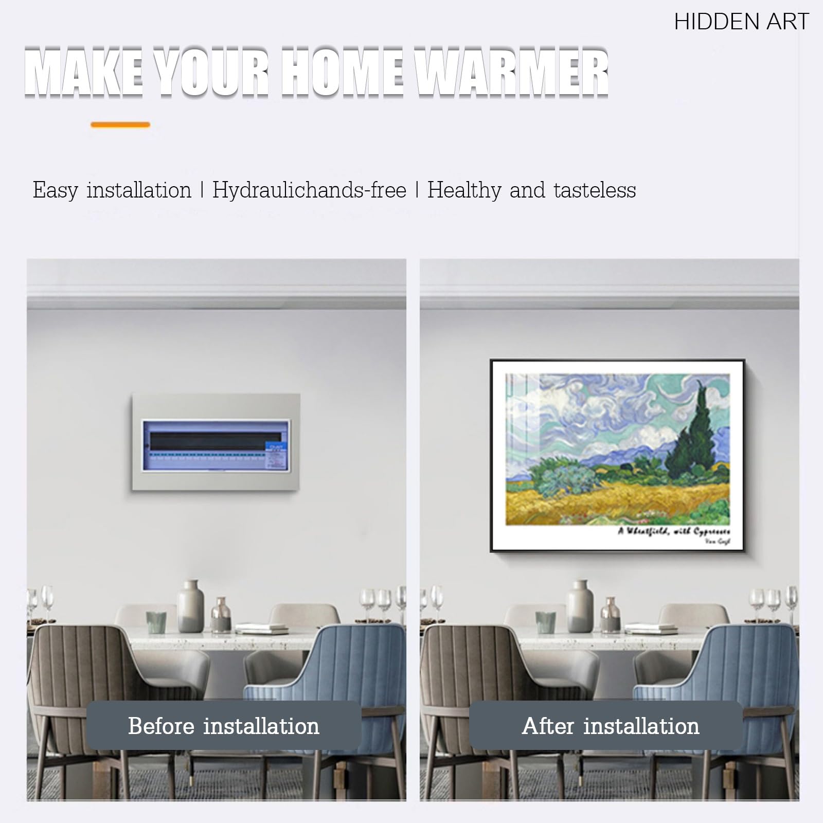 Quadro Decorativo Copri Contatore Elettrico con Profondità Interna Maggiorata Copertura per Pannello Elettrico da Muro Design Artigianale per Casa e Hotel(Style-x,24"*18")