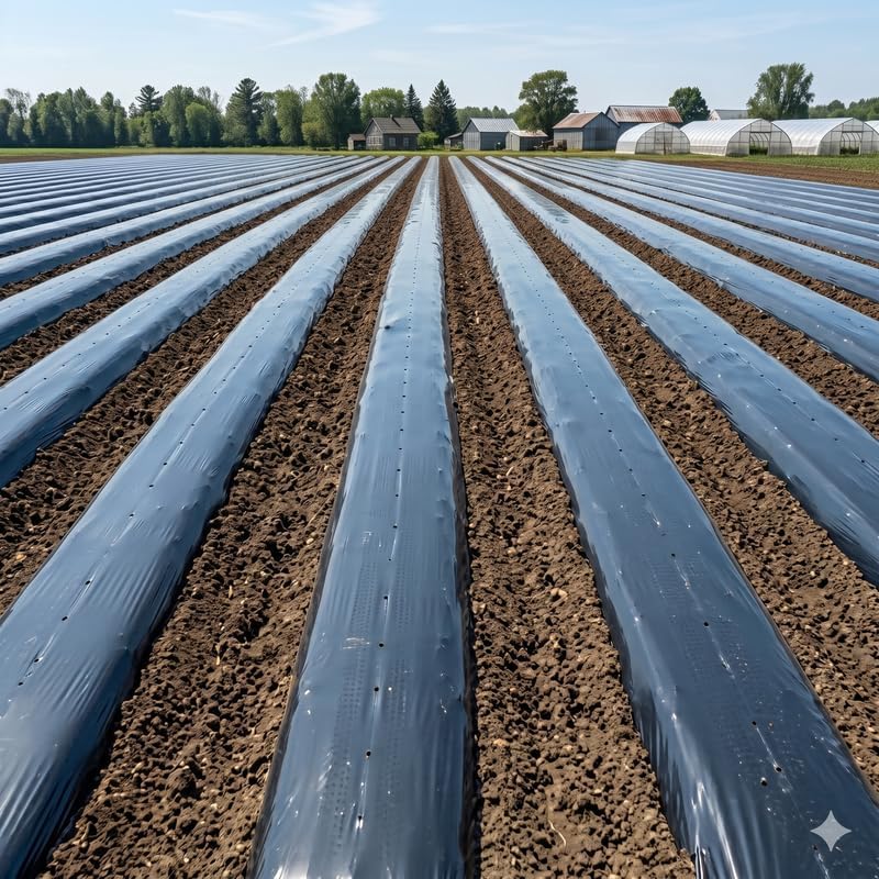 FarmCare 20 Micron Mulching Sheet 4 Feet Width x 400 Meter Roll | UV Resistant Black Silver Mulch Film for Vegetables, Agriculture, Strawberry & Field Crops-image-46
